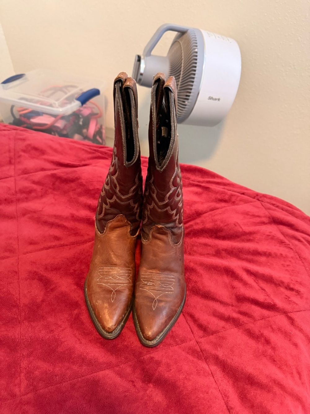 Sheplers Women’s Brown Western Embroidered Leather Ankle Boots